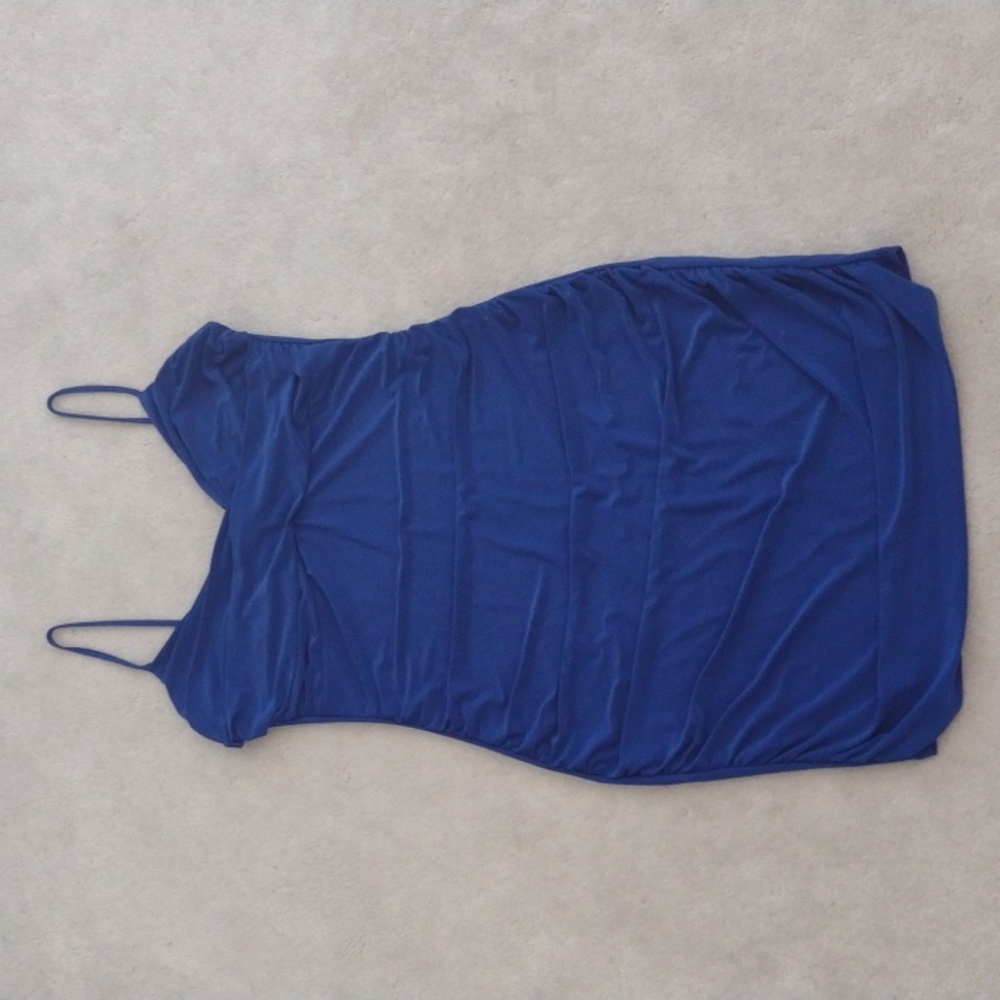 Windsors fashion 90s blue spaghetti strap Rauch dress